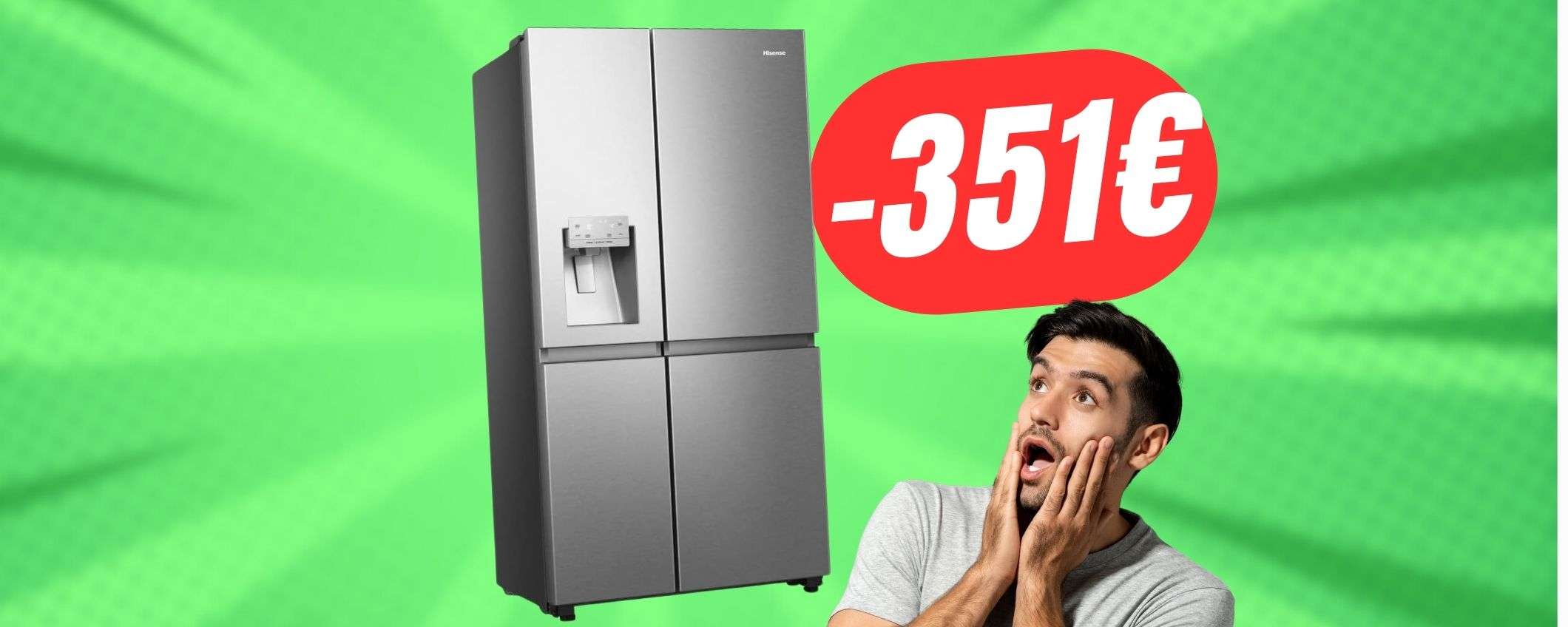 Porta l'America a casa tua con il super-frigorifero Hisense (a -351€ in meno!)