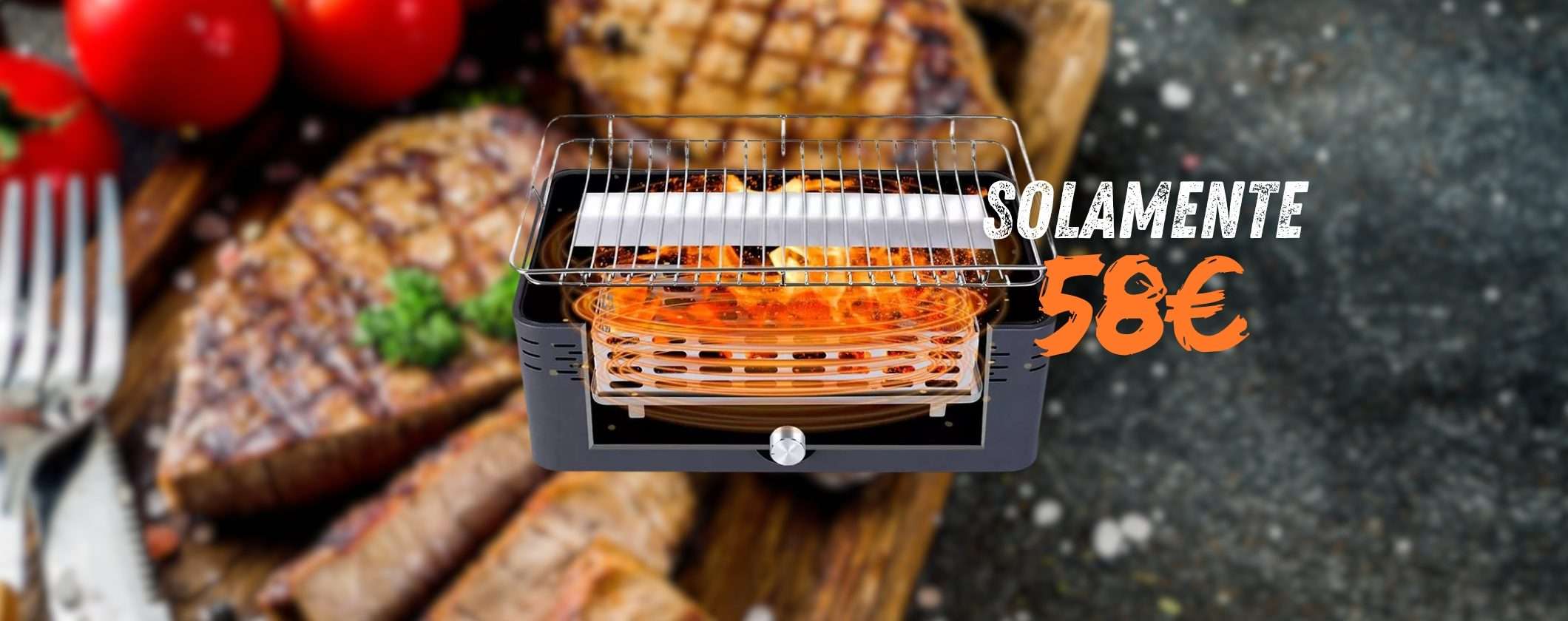 Griglia senza affumicare i vicini con il Barbecue ZERO FUMO a 58€