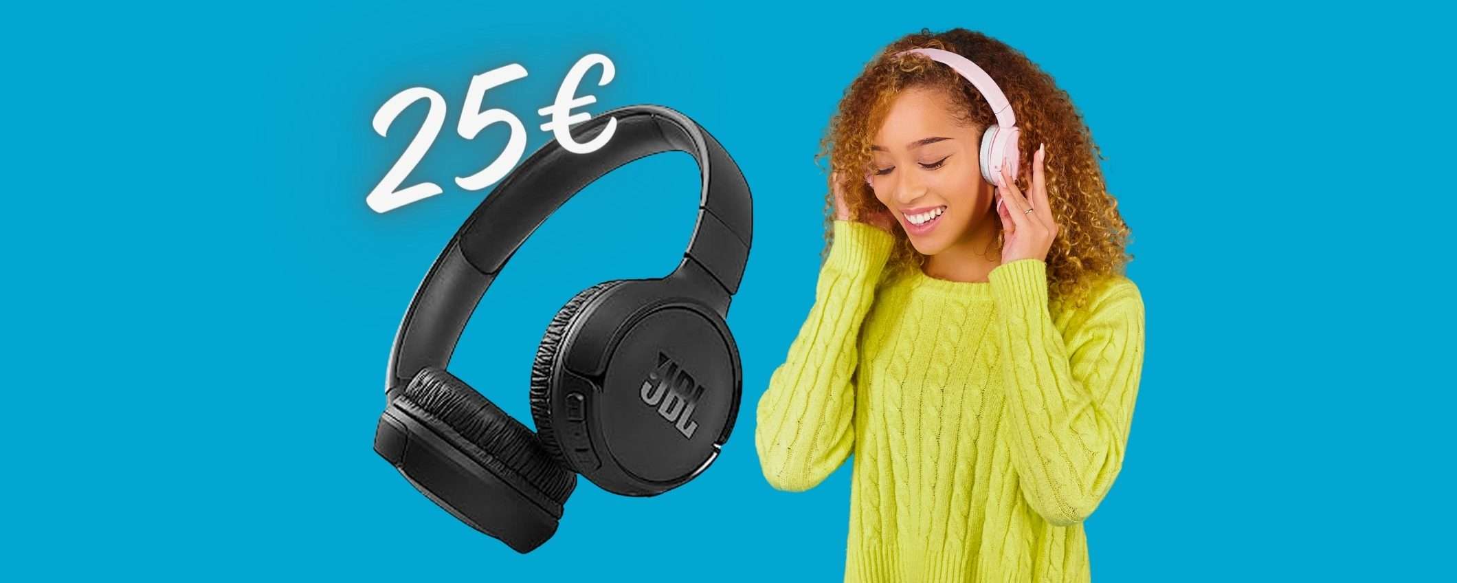 JBL Tune 510BT: queste cuffie wireless NON hanno RIVALI (solo 25€)