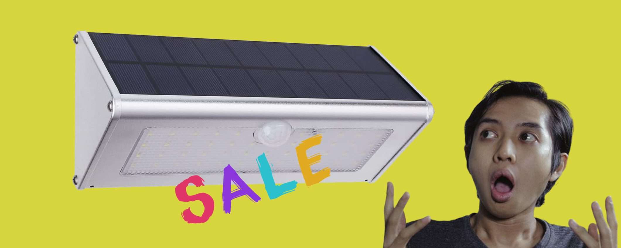 Lampada solare applique per esterni scontata del 20% su Amazon