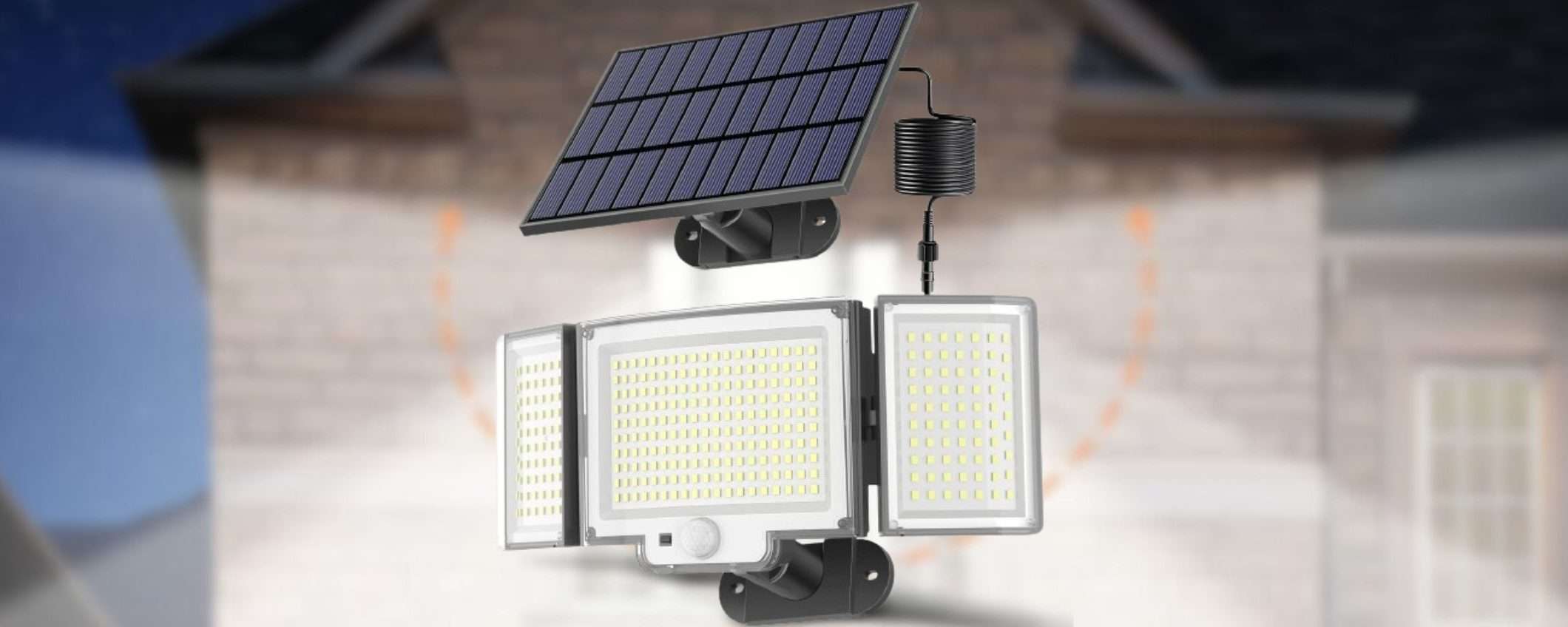 Luce solare 3 facciate con 328 LED a 13€ su Amazon: illumina a giorno GRATIS