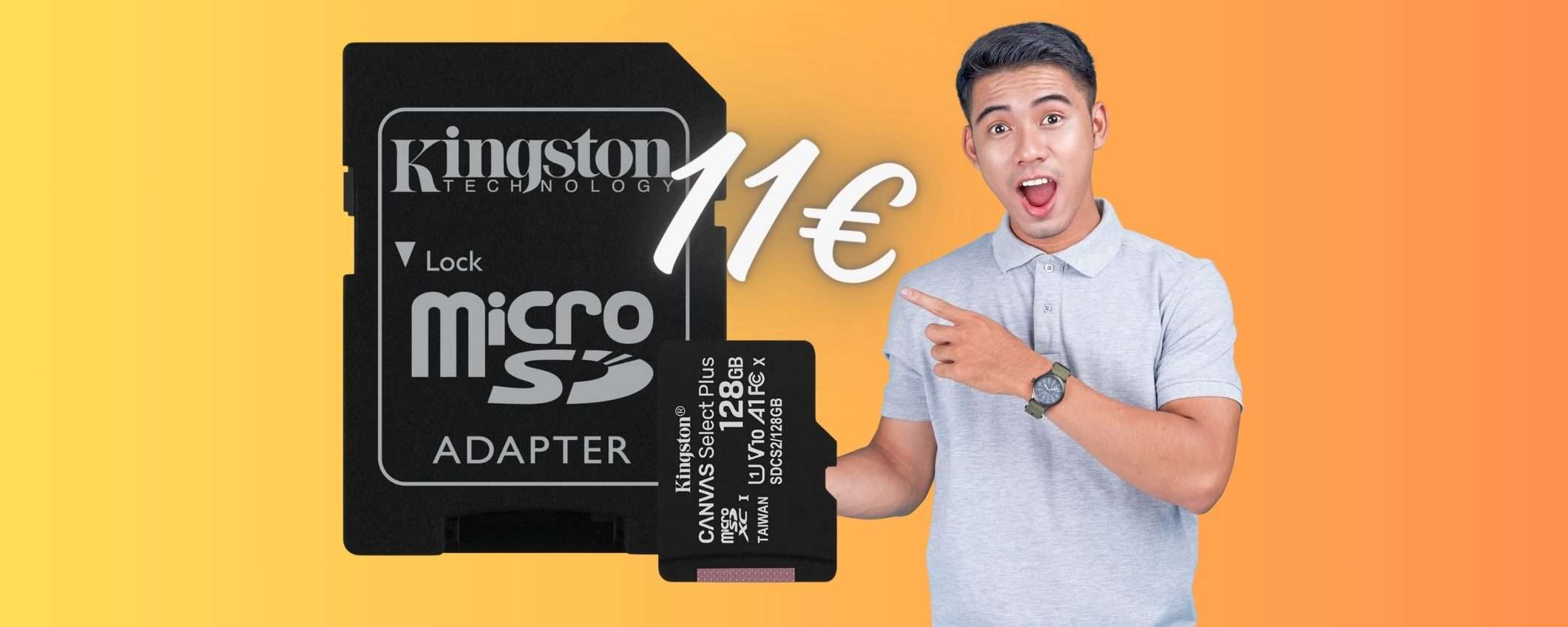 Memoria dello smartphone piena? Acquista la microSD Kingston a 11€