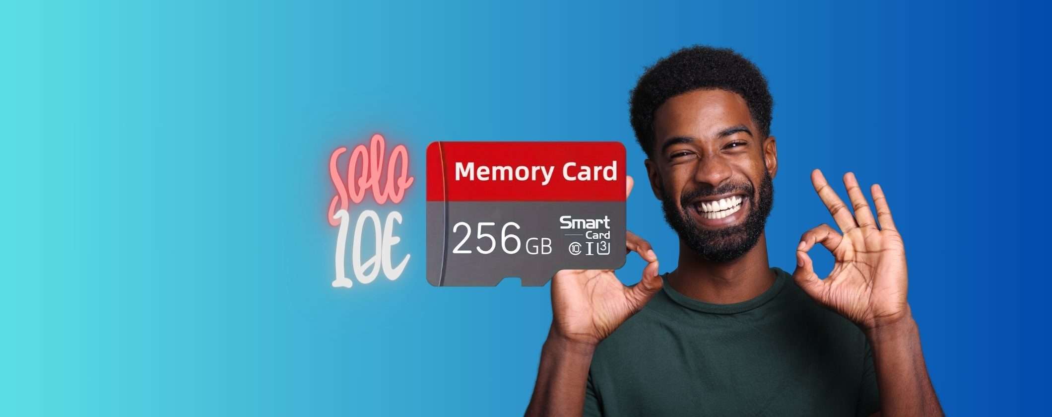 MicroSD 256GB a soli 10€ su TEMU