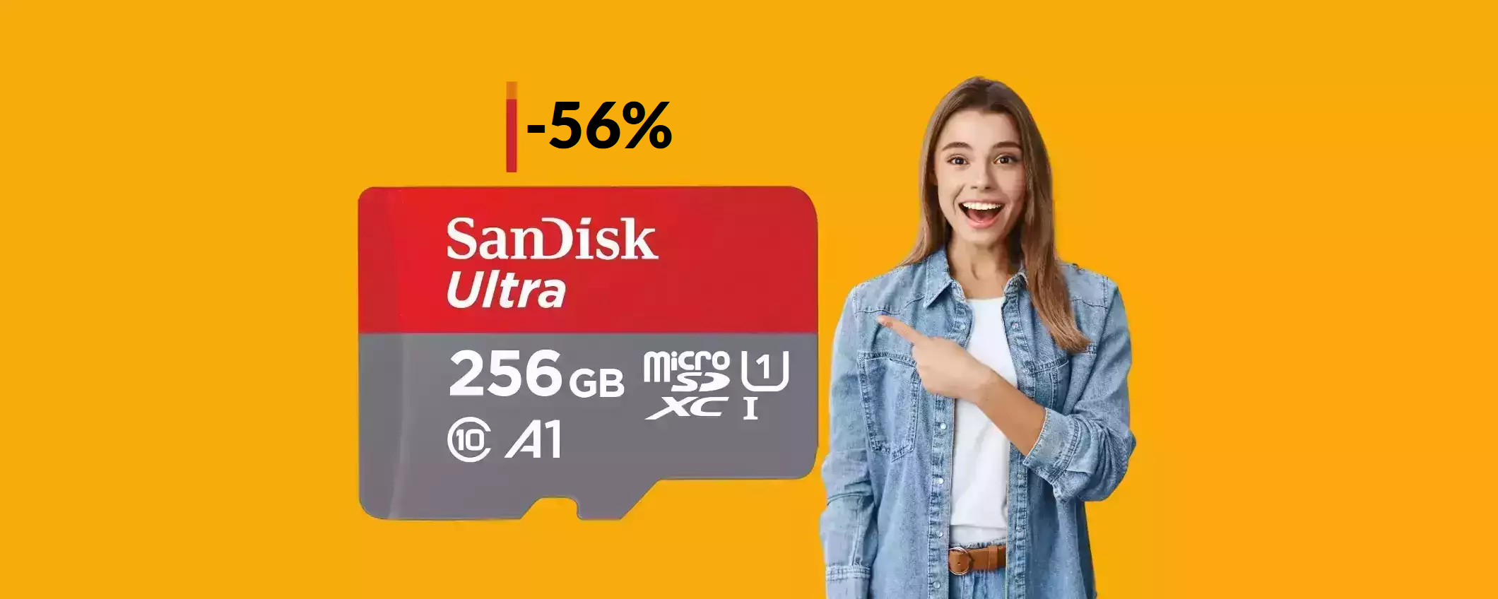 MicroSD SanDisk 256GB a meno di METÀ prezzo: tua con 27€