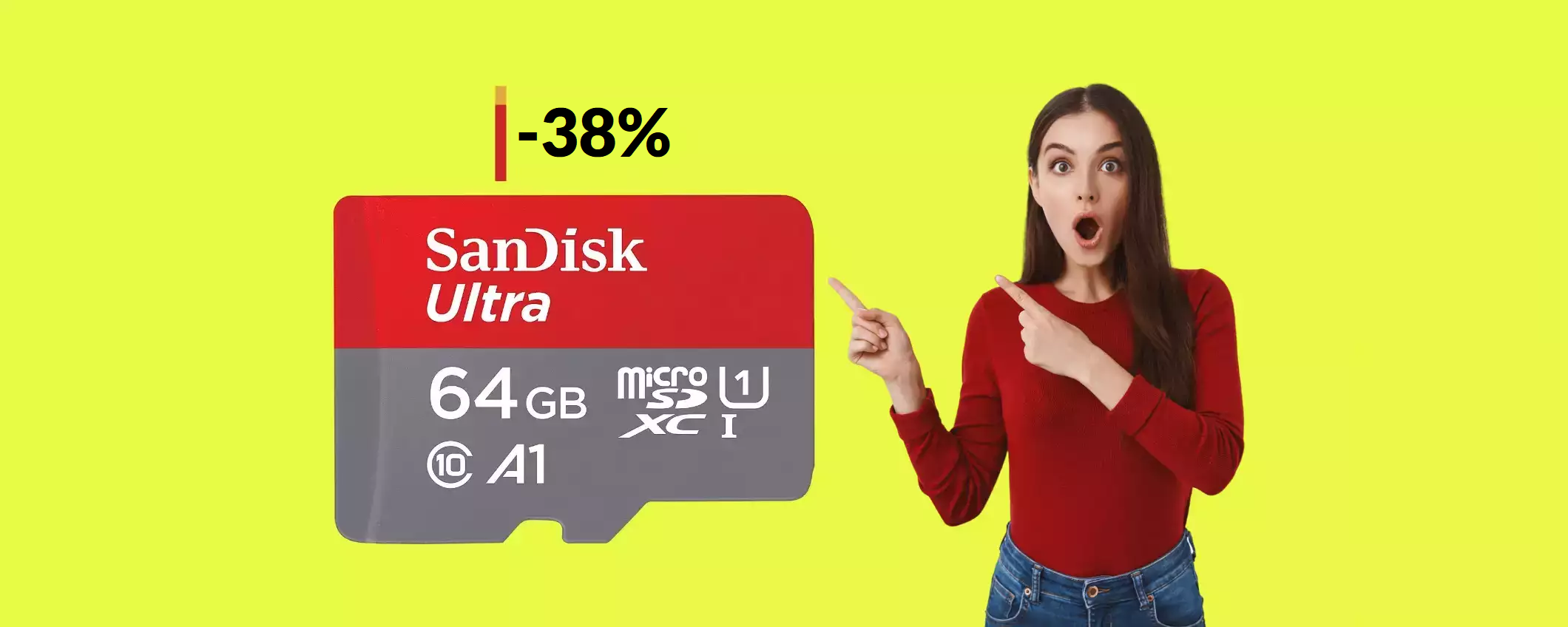 MicroSD SanDisk 64GB in SUPER sconto: tua a poco più di 10€