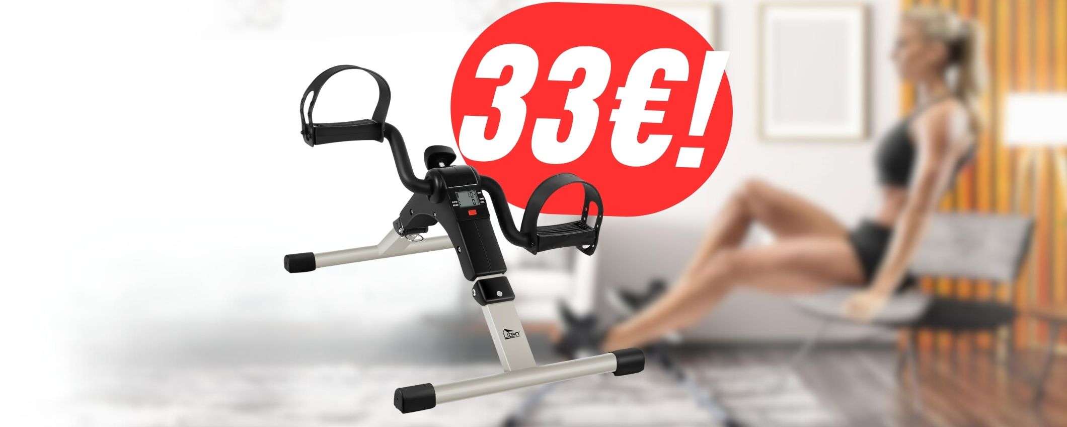 Allenati anche da seduto con la CYCLETTE PIEGHEVOLE (costa 33€!)