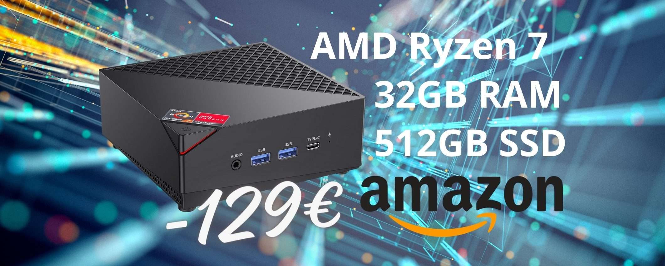 Mini PC SPAZIALE con Ryzen 7, 32GB di RAM e SSD da 512GB (best buy)