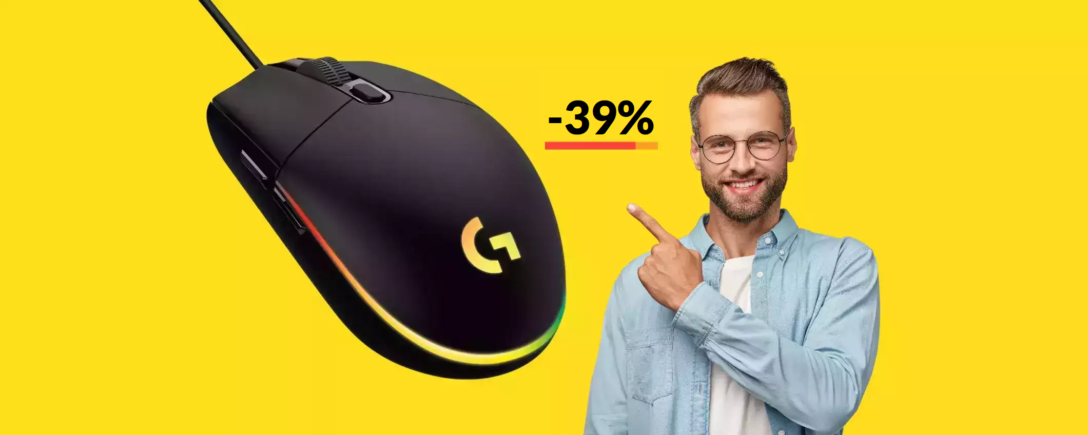 Mouse gaming Logitech per chi cerca PRECISIONE assoluta (24€)