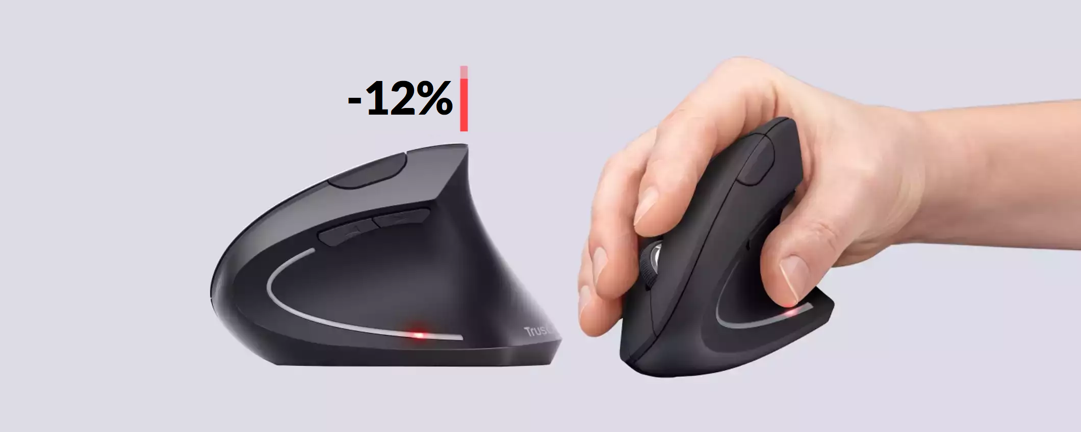 Poco più di 20€ per questo ingegnoso mouse Wireless VERTICALE