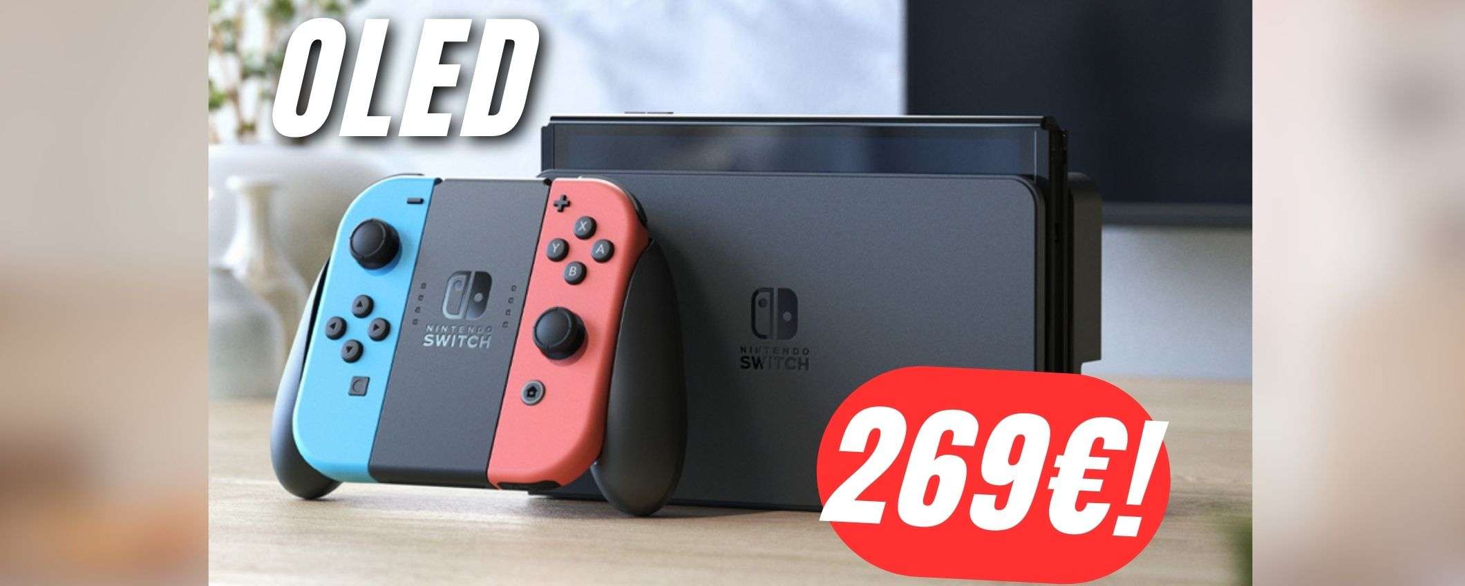 Con lo SVUOTATUTTO eBay Nintendo Switch OLED crolla a 269€!