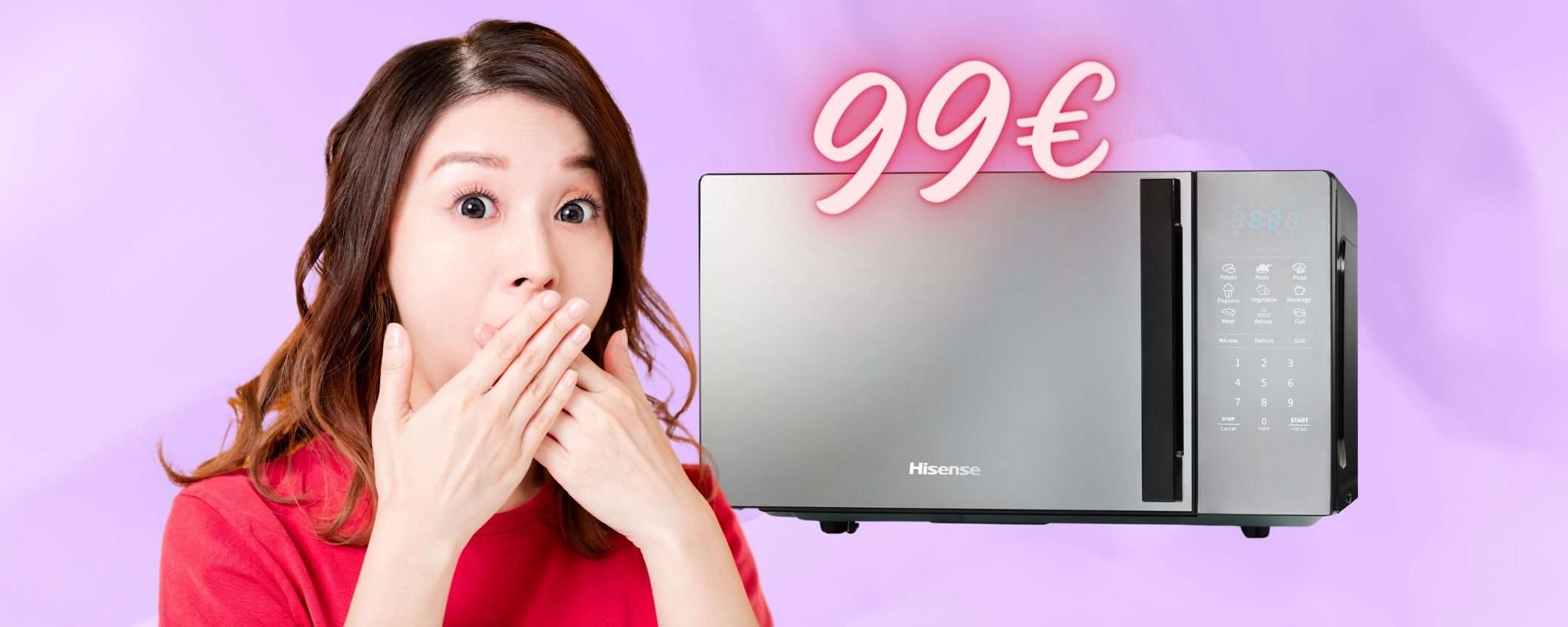 OFFERTA BOMBA di Amazon per il forno microonde Hisense (99€)