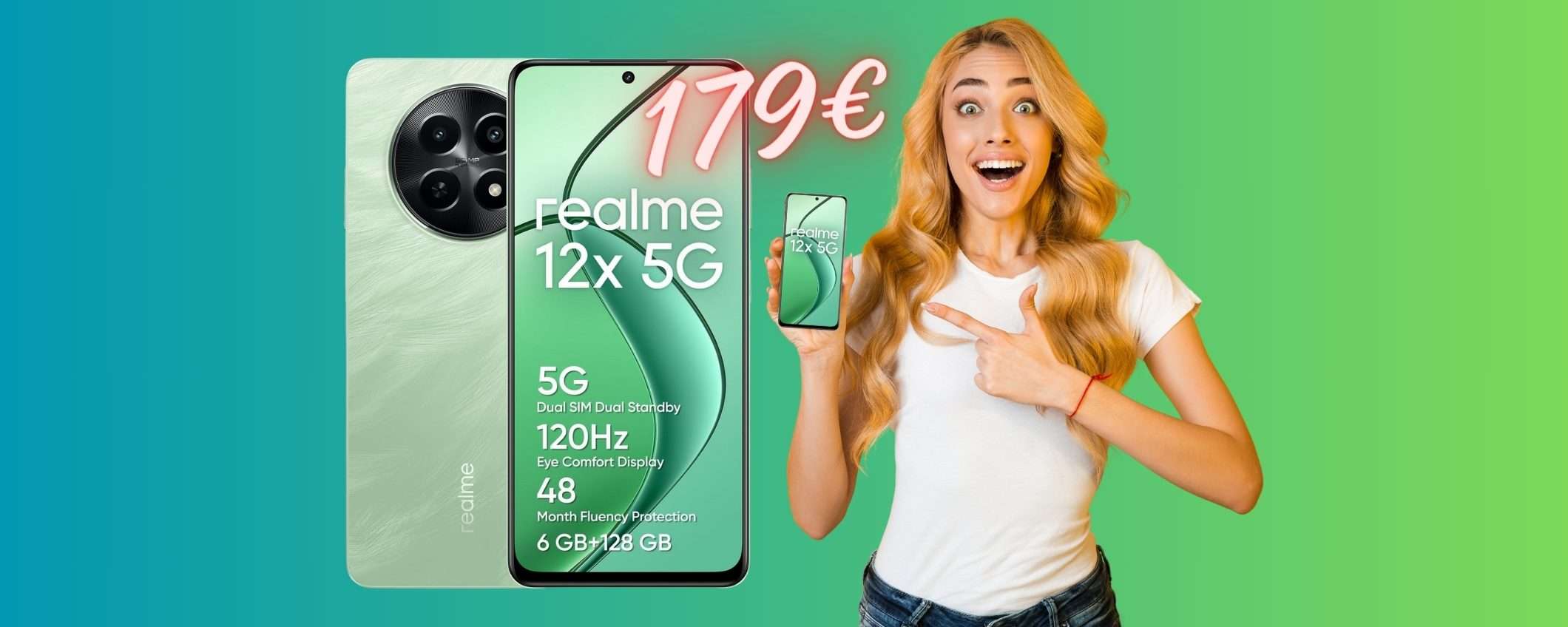 Realme 12x 5G: entry level TOP con super fotocamera tuo a soli 179€