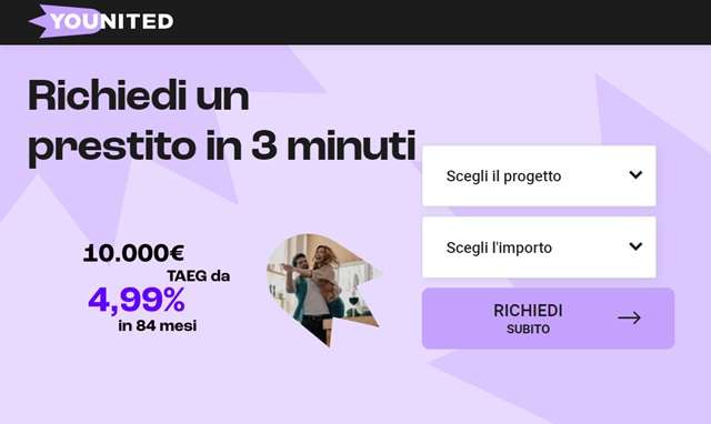 richiedi un prestito in 3 minuti con younited