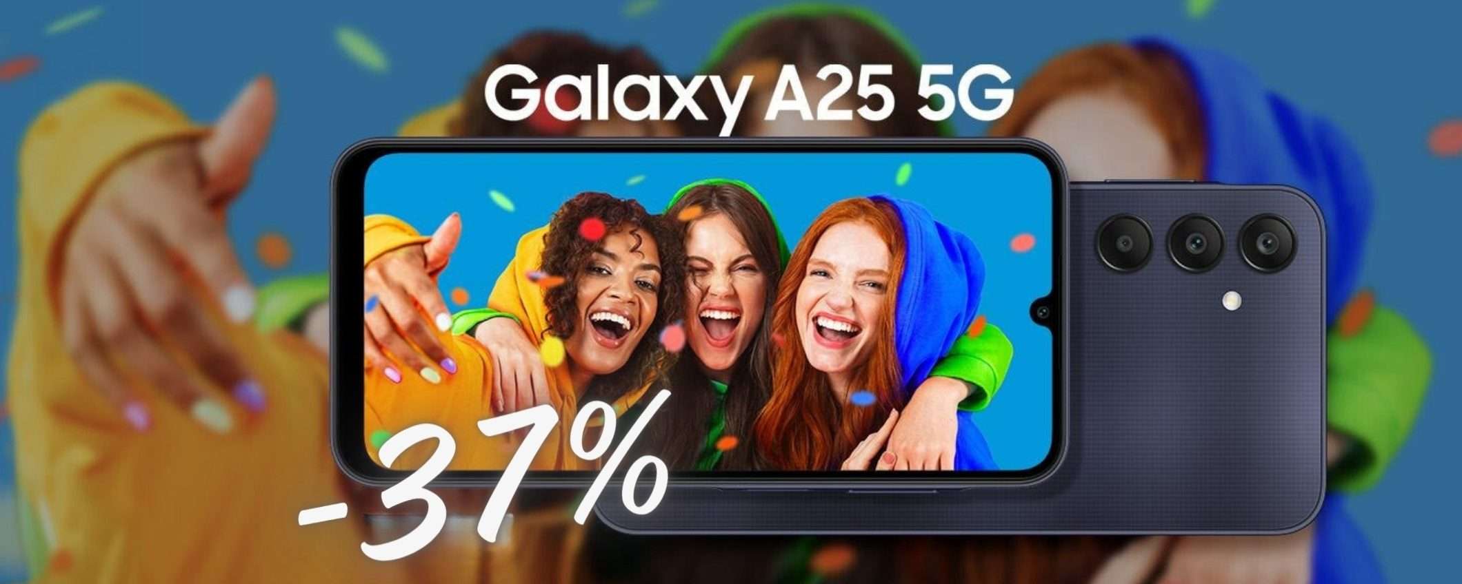 Samsung Galaxy A25 5G (8/256GB) al 37% in MENO solo su Amazon