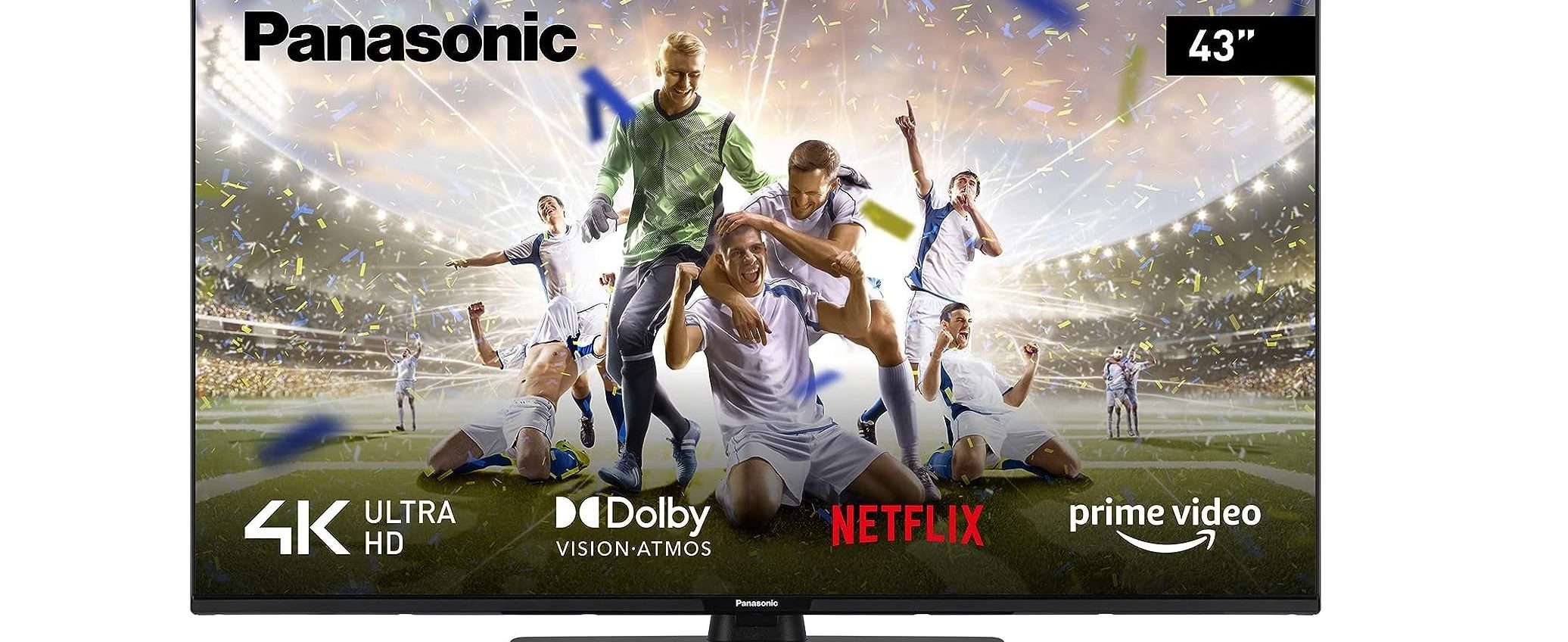 Smart TV 4K Panasonic: tanta qualità a 279€ su Amazon (anche in 5 rate)