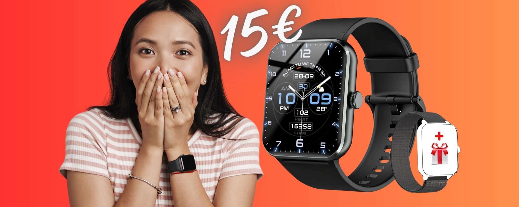 Smartwatch con 100 profili sport e microfono (quasi) REGALATO (15€)