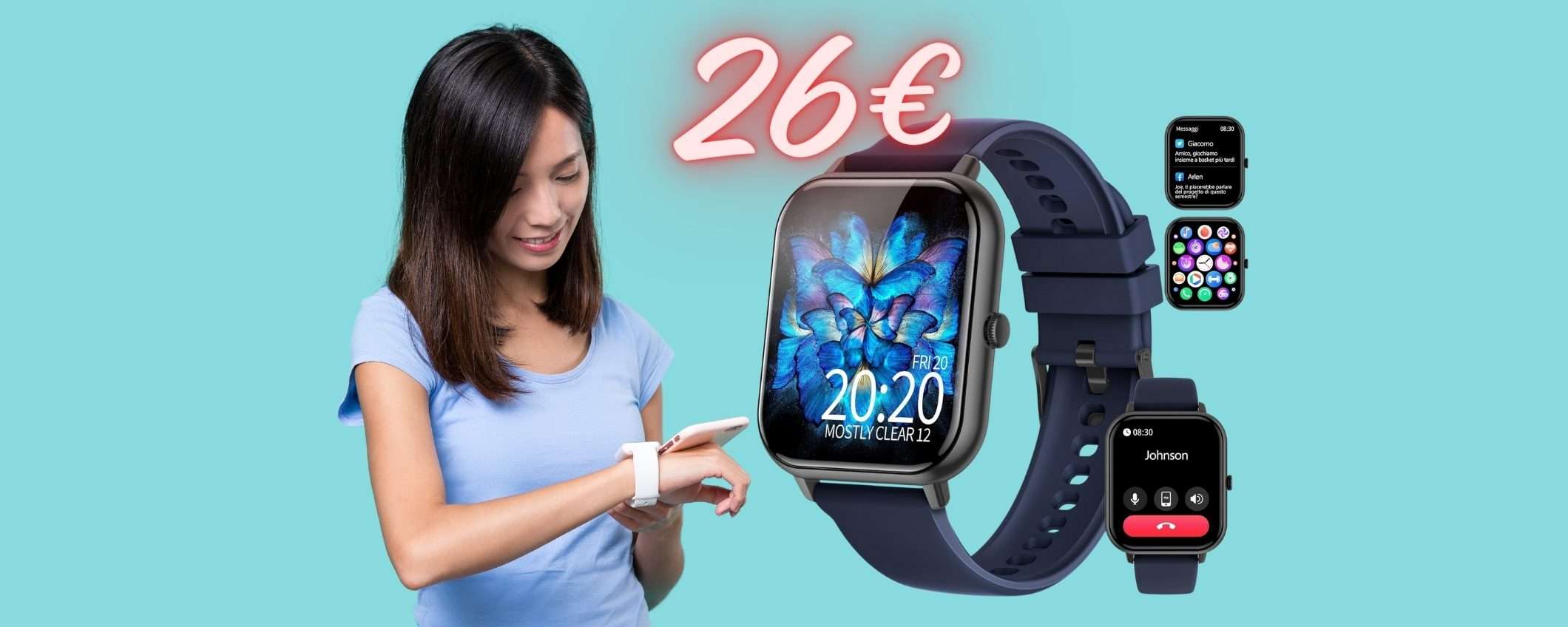 Smartwatch PAZZESCO a PREZZO ASSURDO, solo su Amazon tuo a 26€
