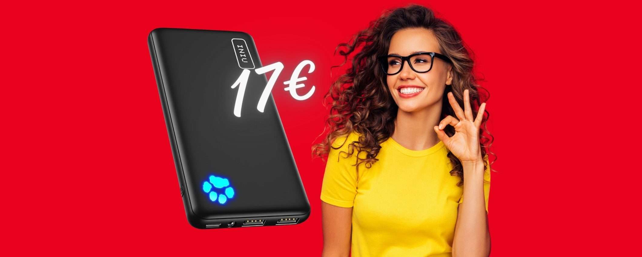 SOLO 17€ e metti le mani su questo Power Bank ultra sottile (Amazon)