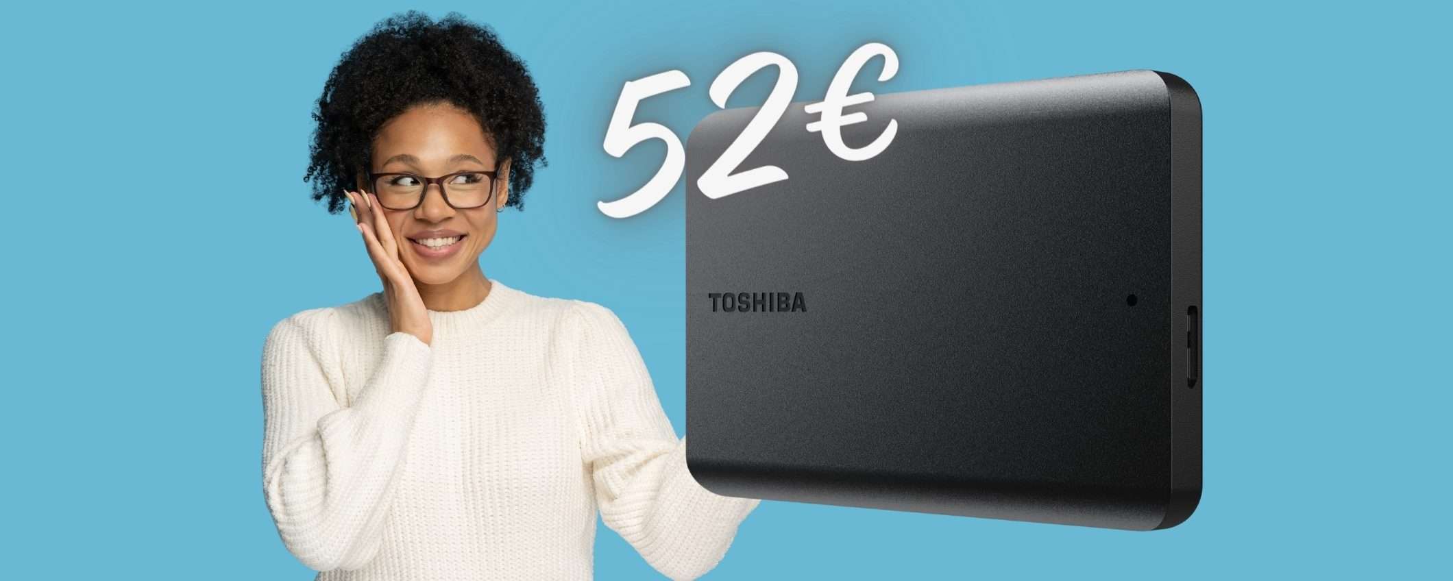 SOLO 52€ per l'Hard Disk esterno Toshiba da 1TB? Tutto vero su Amazon!