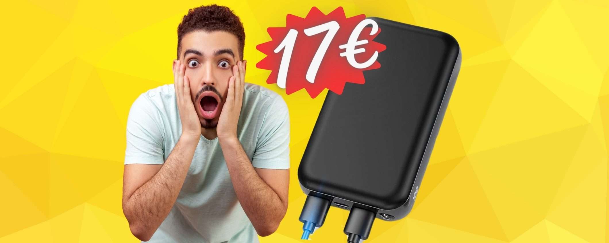 SUPER Power Bank da 20000 mAh con 3 uscite TUO a 17€ (-40%)