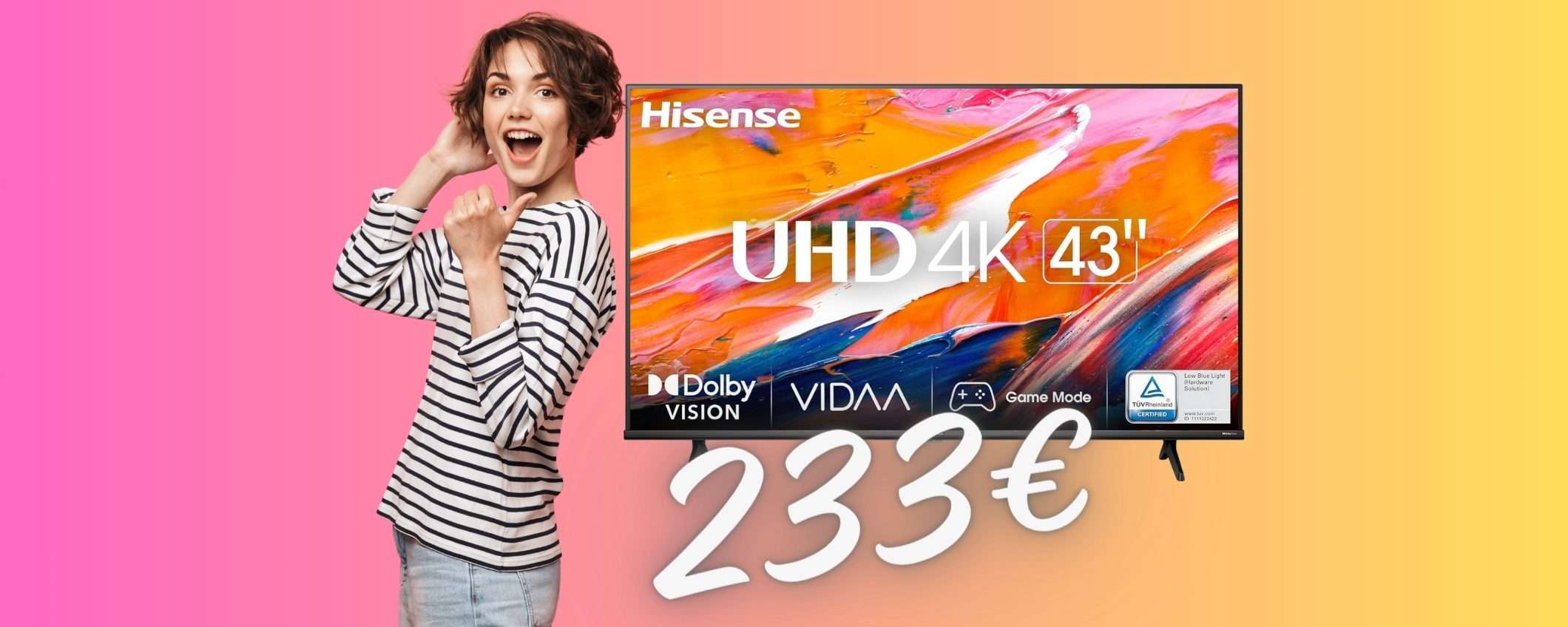 SUPER PREZZO Amazon per la Smart TV Hisense da 43