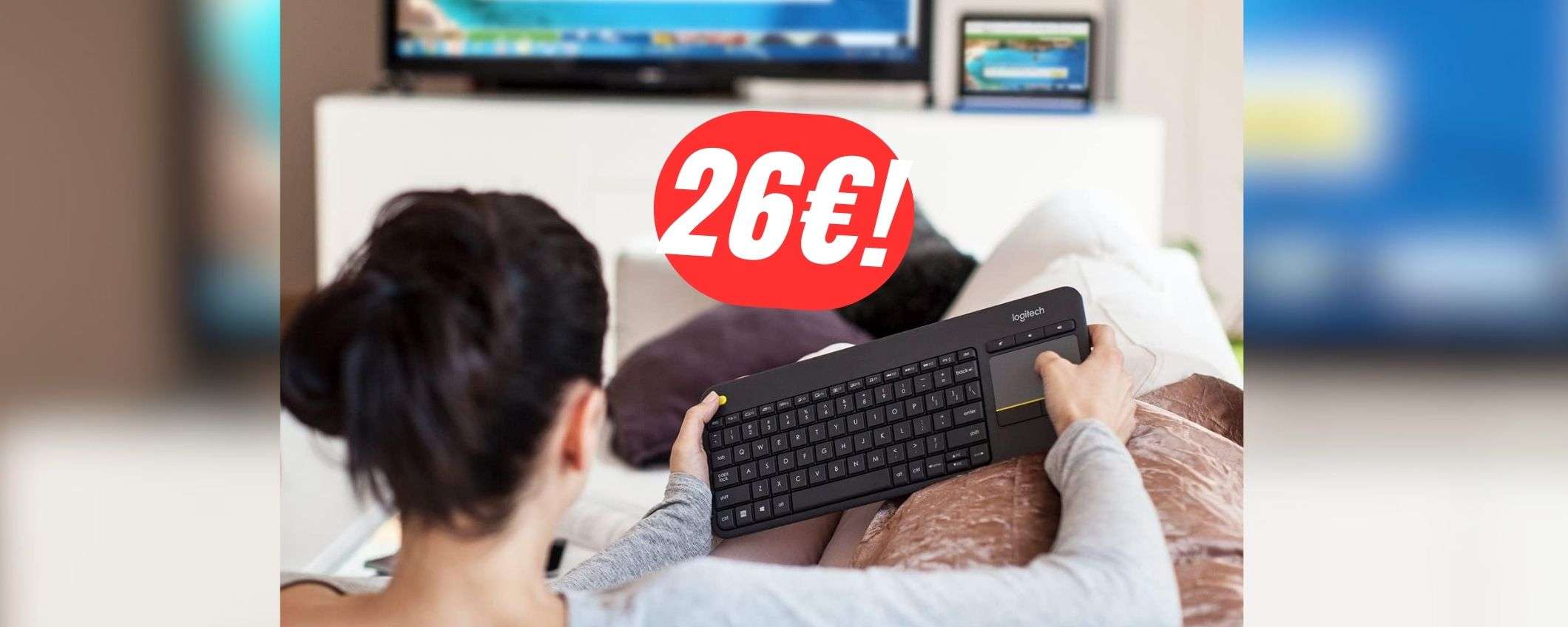 La TASTIERA che ti permette di controllare anche la TV crolla a 26€!