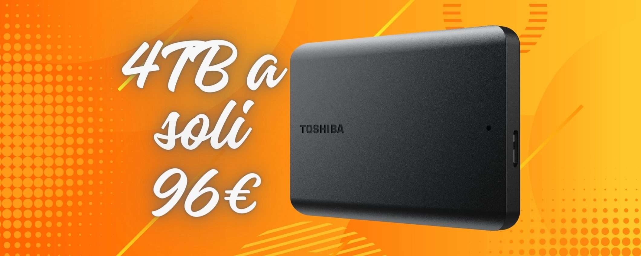 Toshiba CANVIO BASICS da 4TB in SCONTO al 40%, super OCCASSIONE