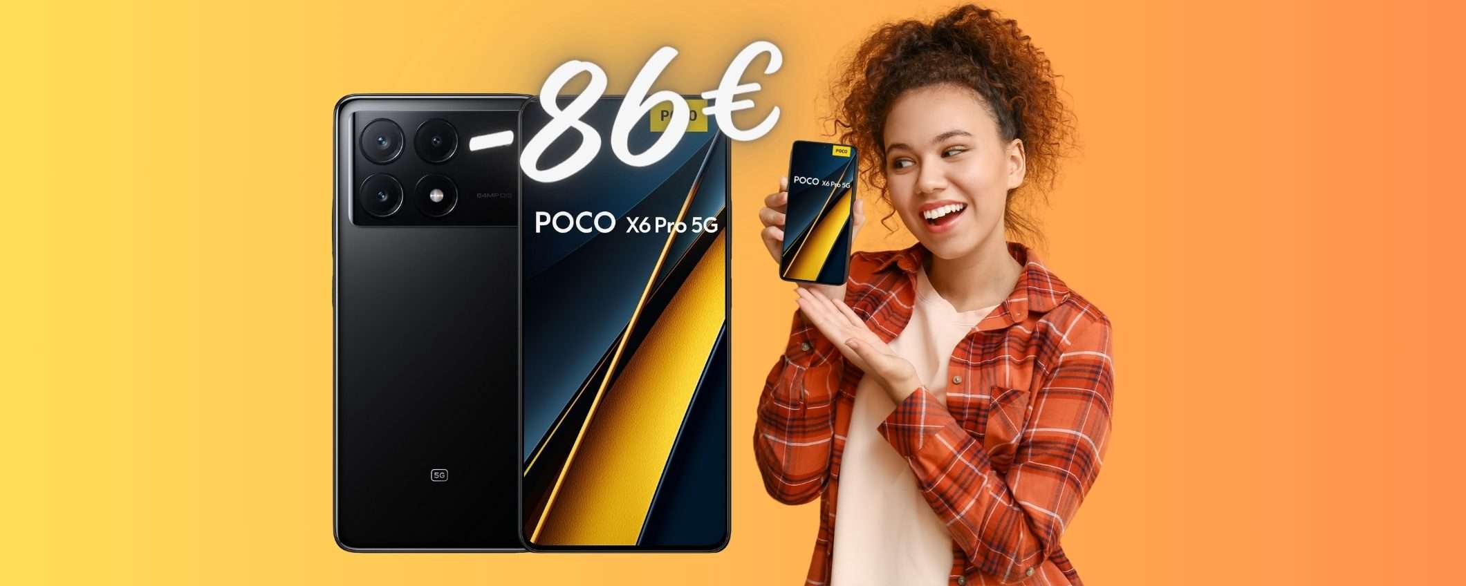 POCO X6 Pro con 8GB di RAM e memoria interna da 256GB (-86€)