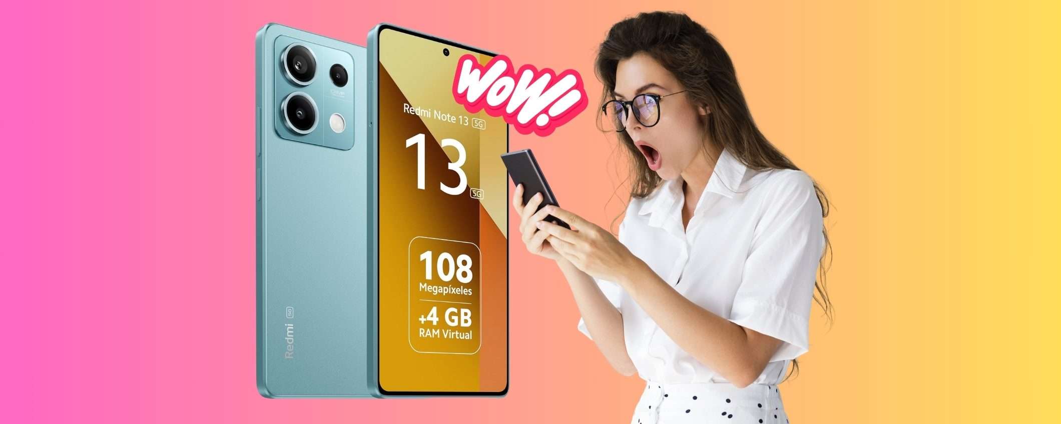 Xiaomi Redmi Note 13 5G a un PREZZO SGRETOLATO su Amazon