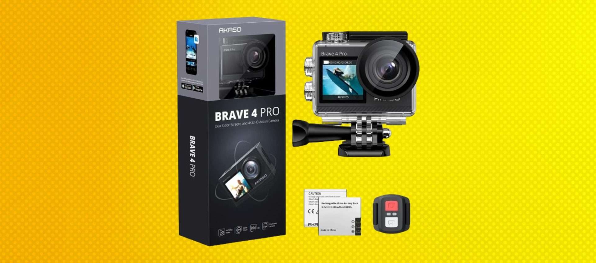 Action Cam in offerta a solo 101€: la Akaso Brave 4 Pro sbaraglia tutti con un prezzaccio