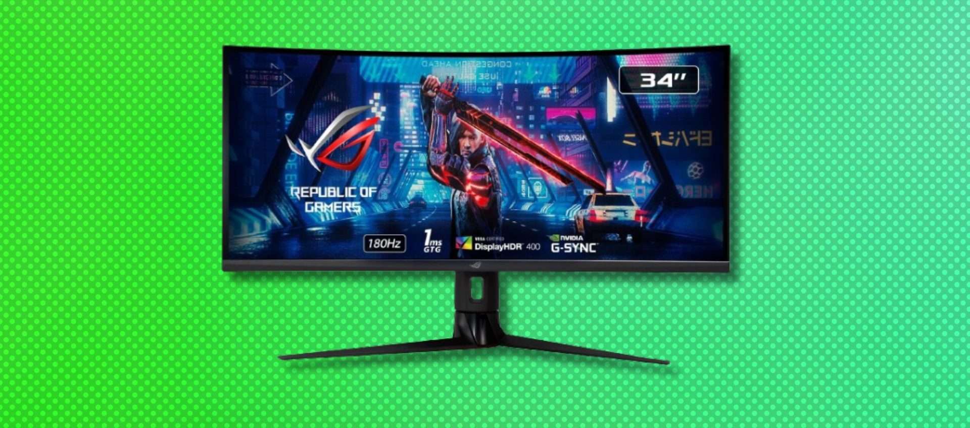 Risparmia 350€ sul monitor Asus ROG Strix da 34