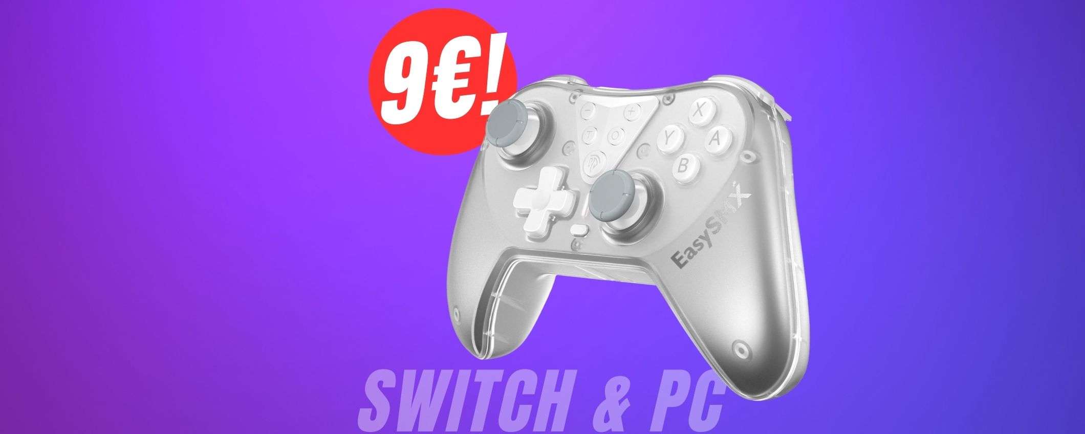 CONTROLLER WIRELESS per Switch & PC a soli 9€ su Amazon!