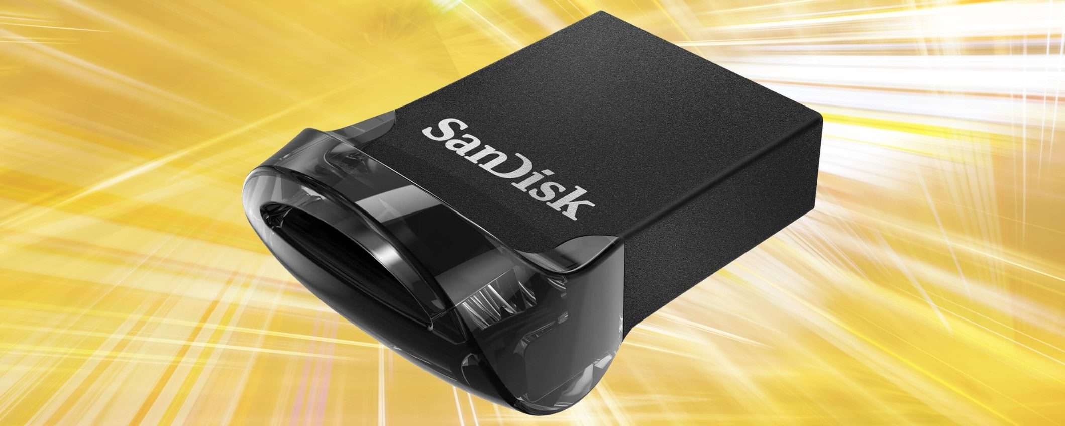 Chiavetta USB 64GB SanDisk MINUSCOLA: anche il prezzo (solo 7,38€)