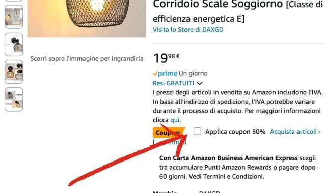 Coupon sconto Amazon Applique da parete