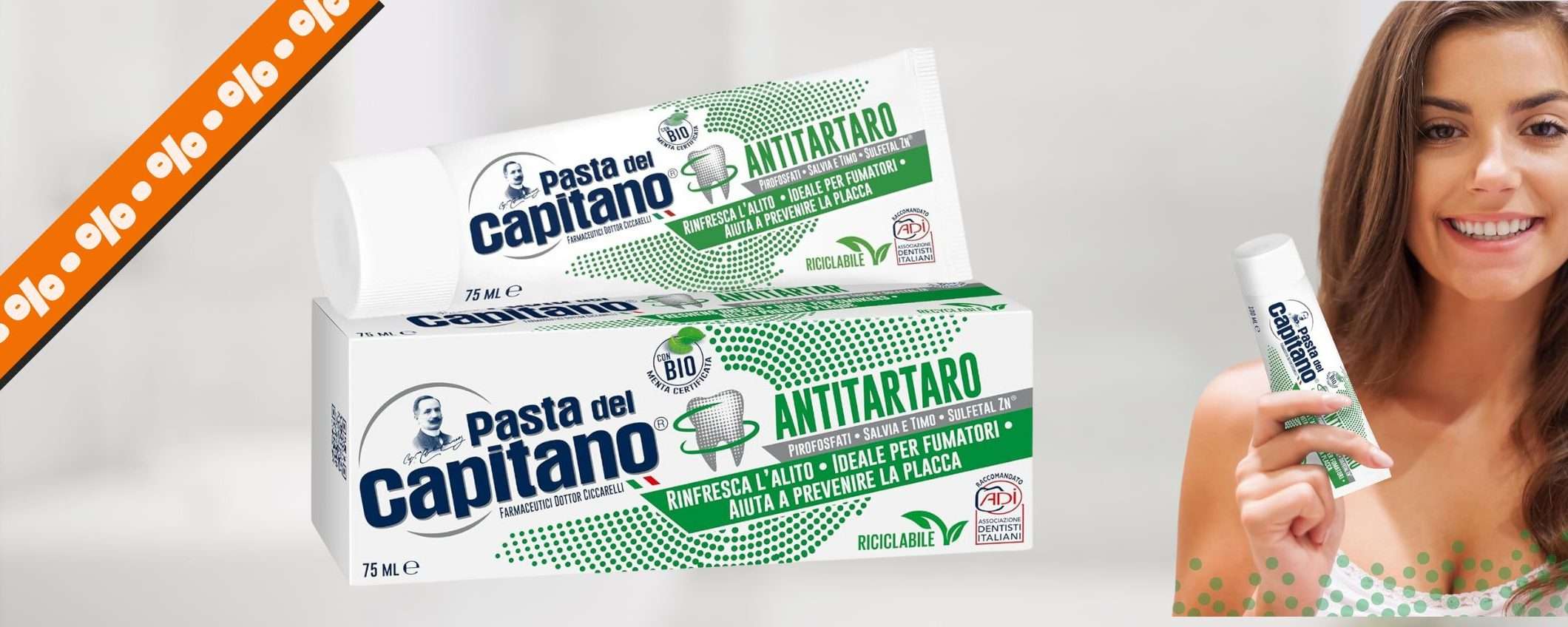 Dentifricio Pasta del Capitano Antitartaro Bio a 83 centesimi: MAXI SCONTO (-55%)