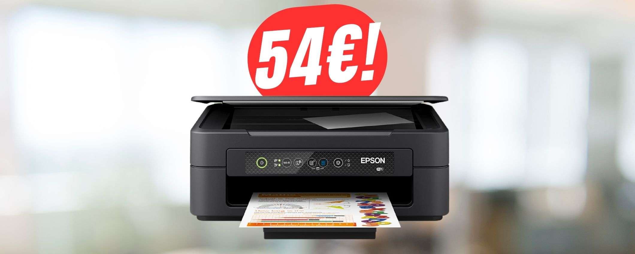 Stampa da casa con la fotocopiatrice/scanner Epson in OFFERTA (54€)