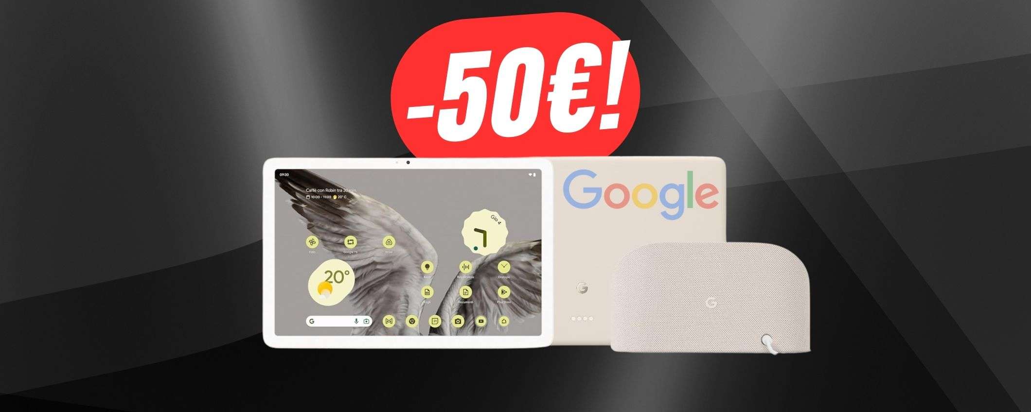 Google Pixel Tablet + base di ricarica: ora a 50€ in meno!