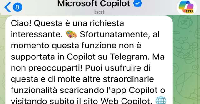 Cosa chiedere a Copilot su Telegram