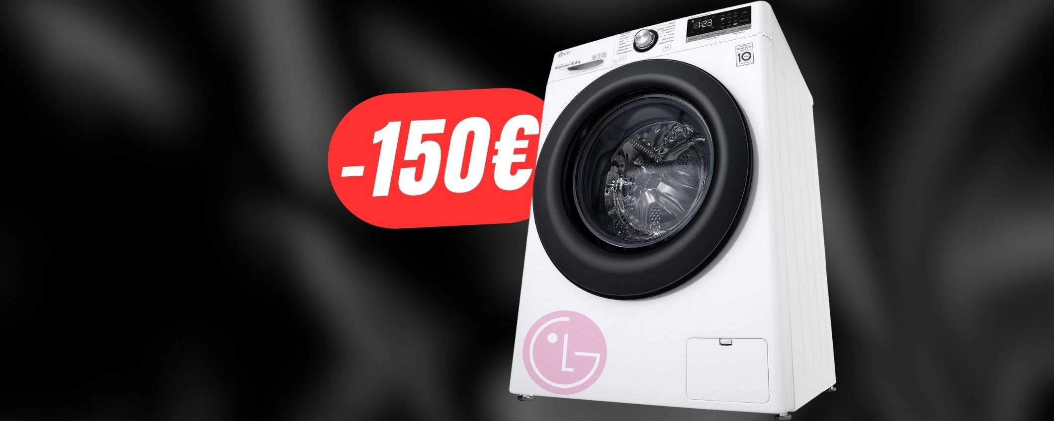 -150€ per la LAVATRICE LG (10.5Kg) grazie al ribasso Amazon del -27%!