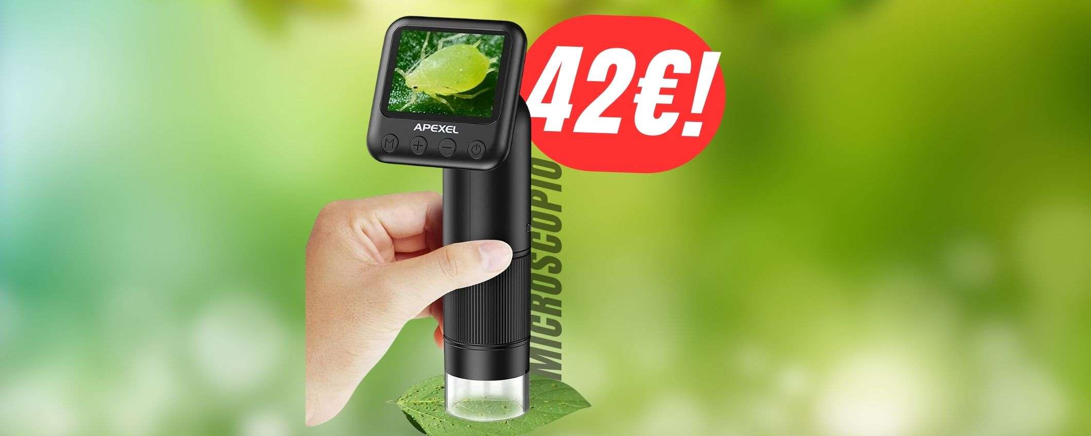 Questo MICROSCOPIO con DISPLAY a 42€ ti farà scoprire un mondo in miniatura!