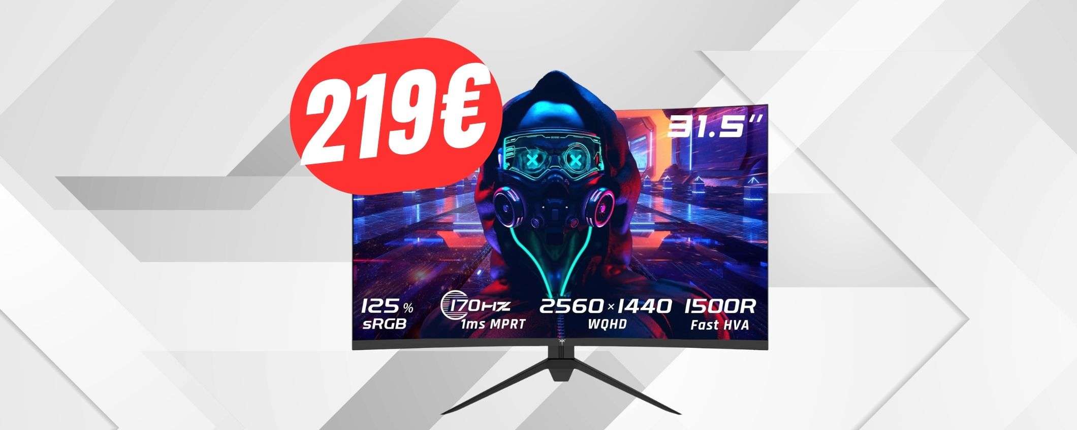 32 pollici, 170Hz e 2K: questo incredibile MONITOR è in offerta a 219€!