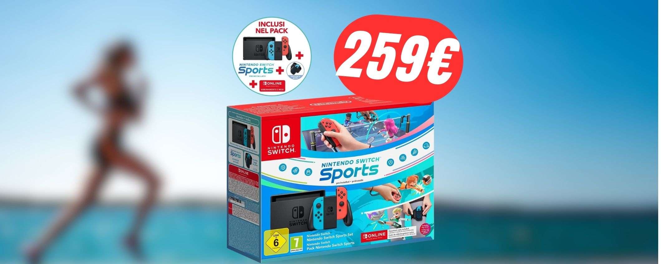 Allenati divertendoti col BUNDLE Nintendo Switch Sports a soli 259€!