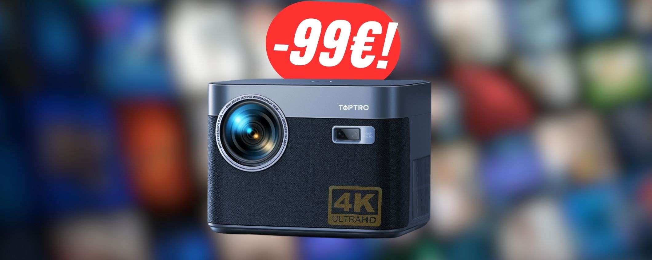 -99€ sul PROIETTORE 4K che trasforma la tua casa in un cinema!