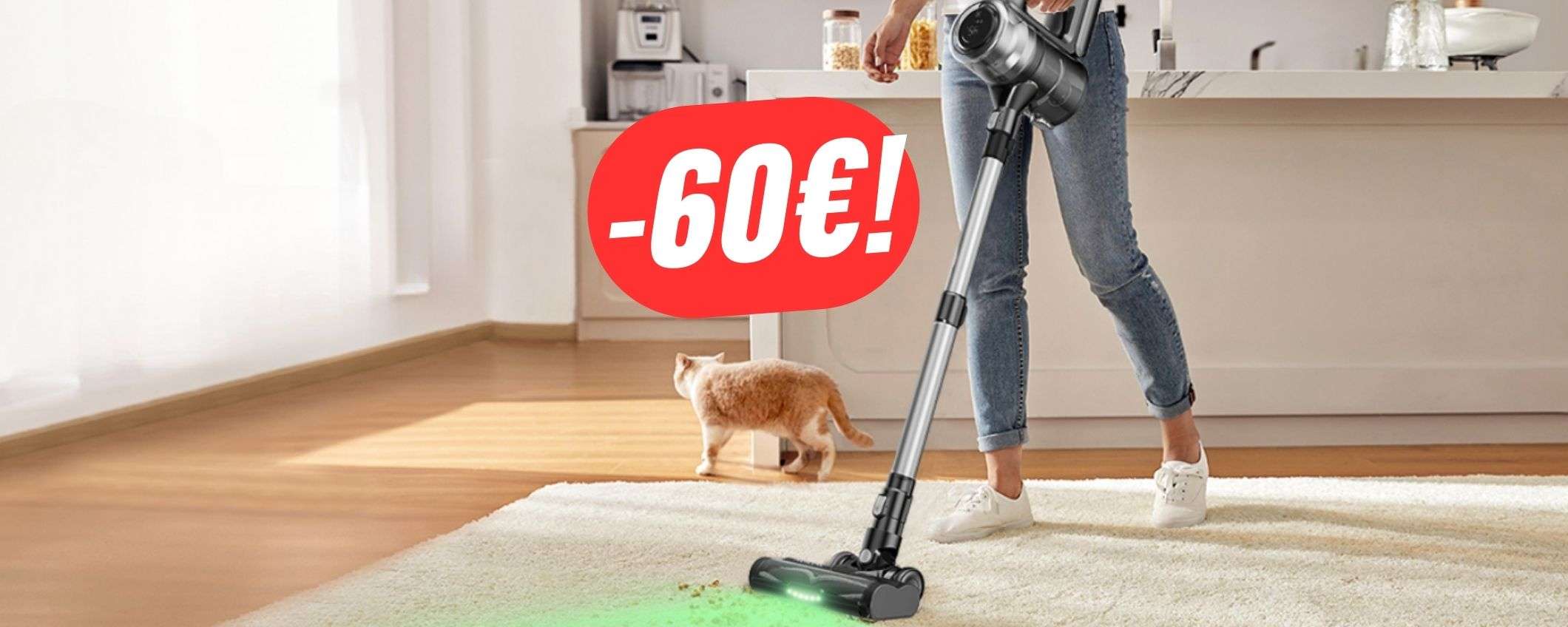 Super offerta Amazon: ASPIRAPOLVERE SENZA FILI a 60€ in meno!