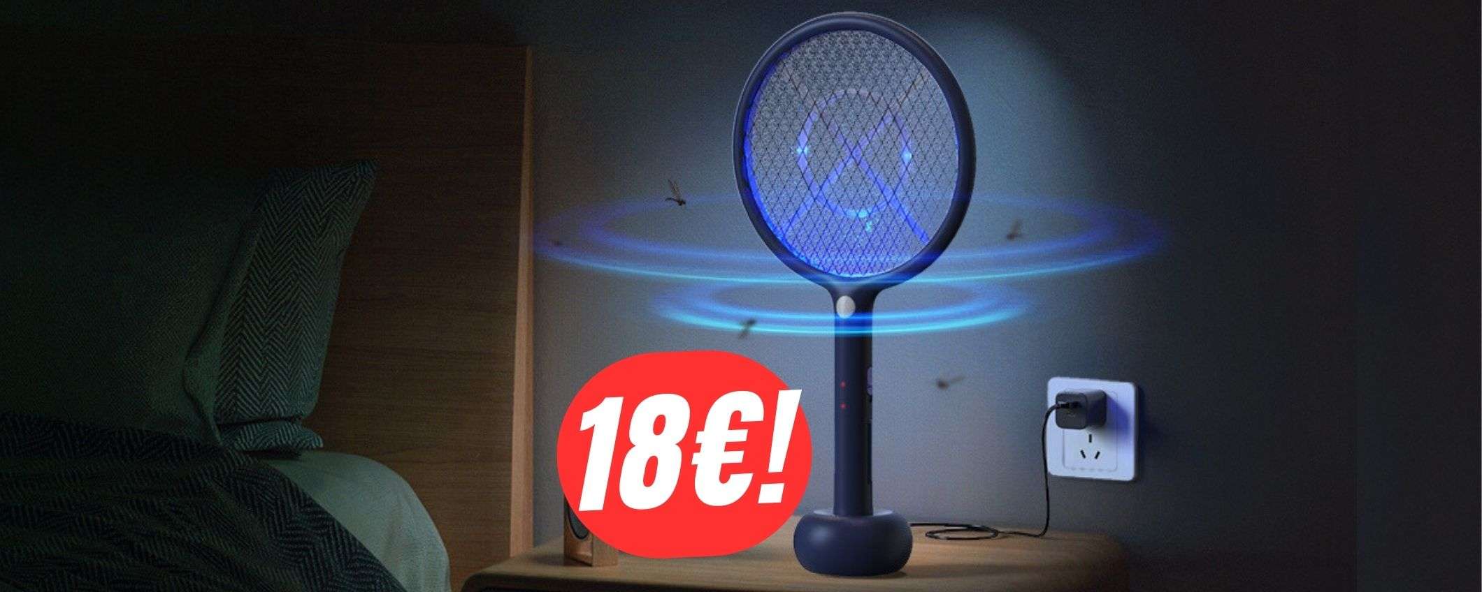 Zanzare? Addio con la RACCHETTA a 18€ (funziona anche come lampada!)