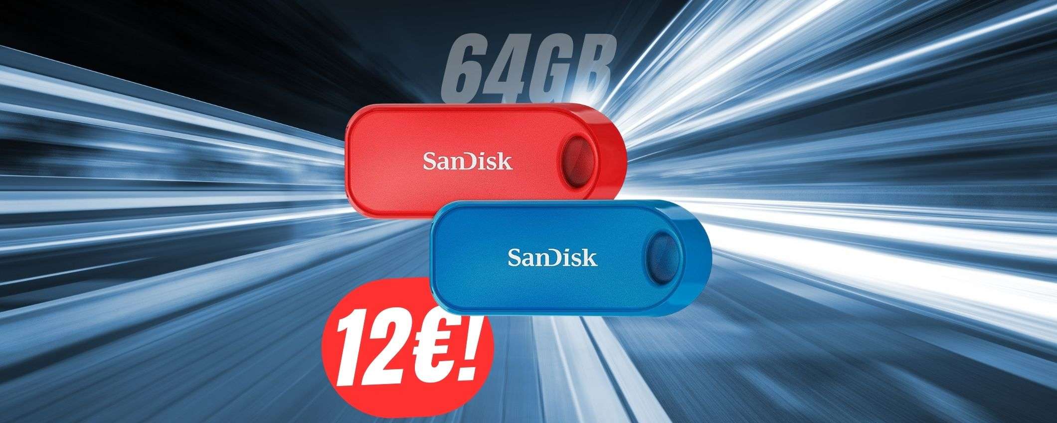 64GB a soli 12€: prezzaccio per le due chiavette SanDisk su Amazon!