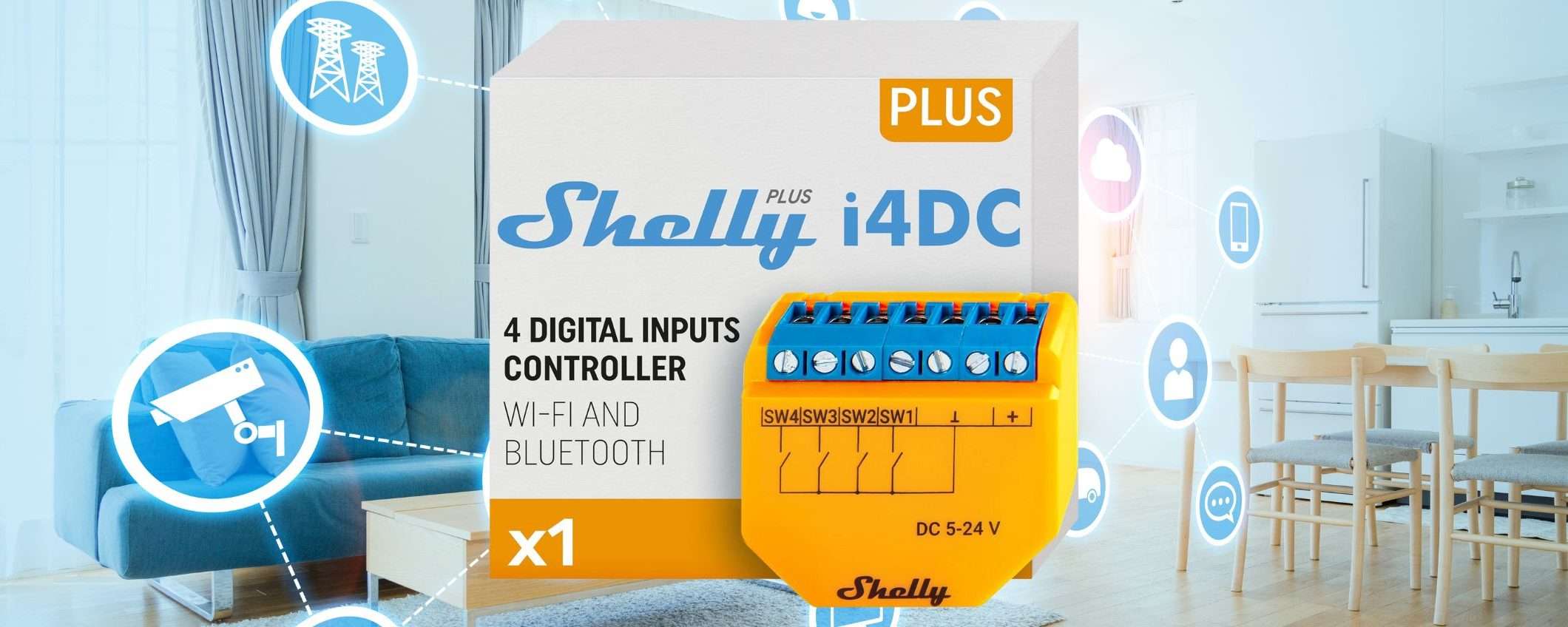 Domotica FACILE con Shelly Plus i4 DC, il controllore WiFi e bluetooth smart in sconto Amazon