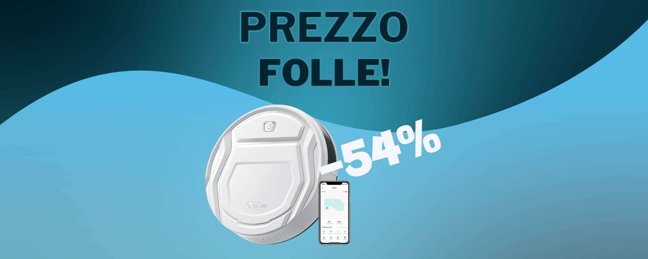 Robot aspirapolvere Lefant: pulisce da solo! (-54%)