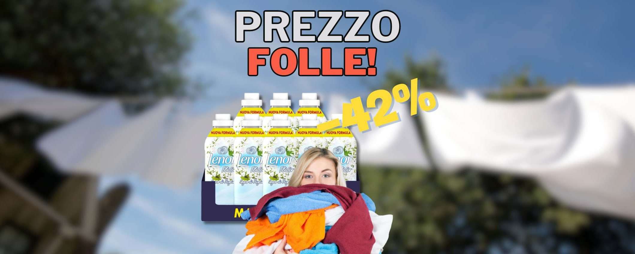 Lenor Elisir ammorbidente: 8 confezioni in sconto del 42%