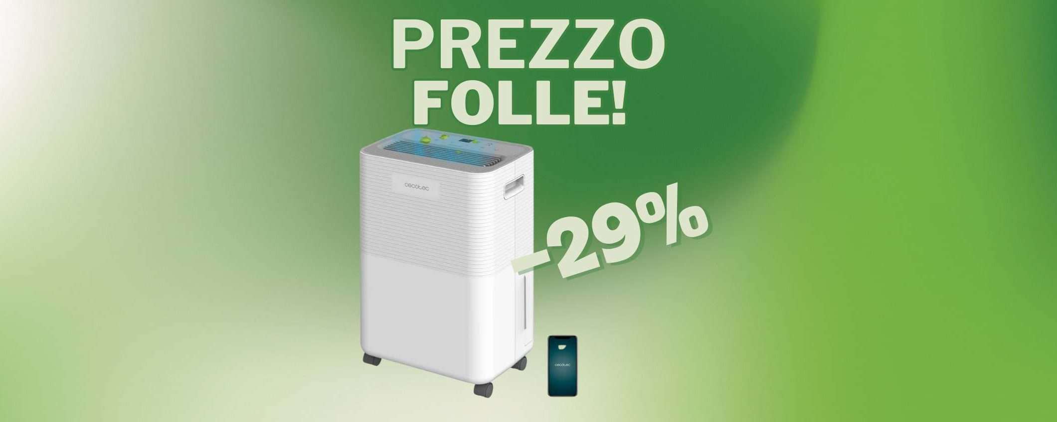 Deumidificatore Cecotec perfetto per l'estate (-29%)